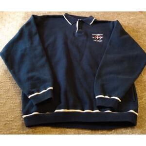 Vintage Colorado Sweatshirt Men's Medium Collar Buttons Blue Pockets Steamboat
